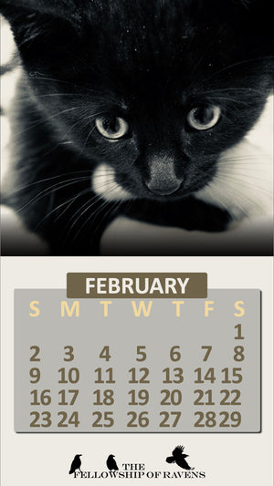 Feb 2020 Desktop and Mobile Calendar Wallpaper